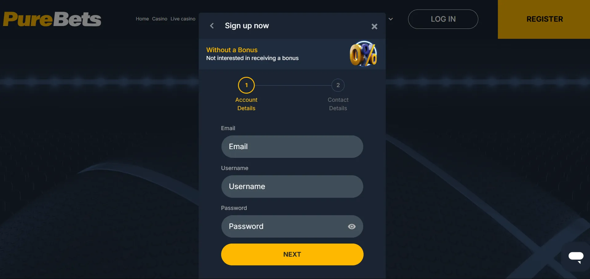Bônus de cashback em cassino ao vivo